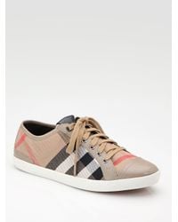 Burberry | Brown Vintage Sneakers | Lyst