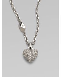 Dior | Metallic Pavé Pop Heart Pendant Necklace | Lyst