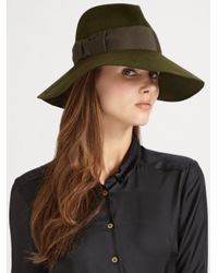 Eric Javits | Green Grosgrain Bow Felt Hat | Lyst