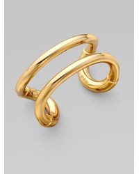 Giles & Brother | Metallic Cortina Double Row Cuff Bracelet | Lyst