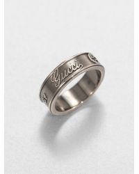 Gucci | Metallic Gg Craft Large Ring for Men | Lyst