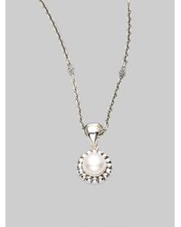 Lagos | Metallic Pearl Sterling Silver Fluted Pendant Necklace | Lyst