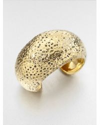 St. John | Metallic Hammered Cuff Bracelet | Lyst