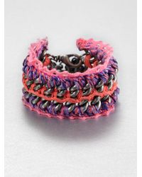 Venessa Arizaga | Orange Chiquita Chain Link Cuff Bracelet | Lyst