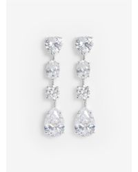 CZ by Kenneth Jay Lane | Metallic Cubic-zicronia Drop Earrings | Lyst