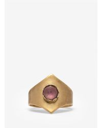 Ela Stone | Metallic Round-stone Ring | Lyst