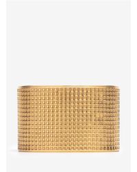 Ela Stone | Metallic Waffle Embossed Cuff | Lyst