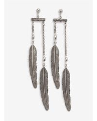 Ela Stone | Metallic Leaves Chain Earrings | Lyst