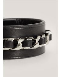 Givenchy | Black Shark-tooth Braided Leather Bracelet | Lyst