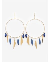 Iosselliani | Metallic Embellished Hoop Earrings | Lyst