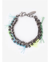 Joomi Lim | Multicolor Double-row Crystal-and-chain Bracelet | Lyst