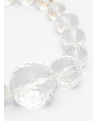 Kenneth Jay Lane | White Large Clear Bead Necklace | Lyst
