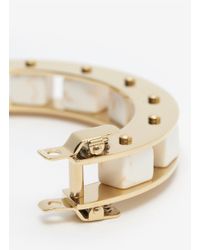 Lele Sadoughi | White Mini Stone Cube Bangle | Lyst