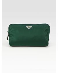 Prada | Green Nylon Triangle Cosmetic Bag | Lyst