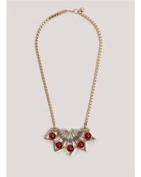 Scho | Metallic Glass-bead Geometric Brass Necklace | Lyst
