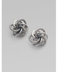 Lagos | Sterling Silver Knot Earrings | Lyst