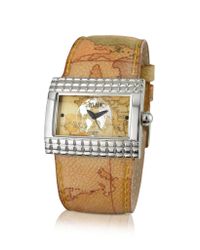 Alviero Martini 1A Classe | Brown 1A Prima Classe - Ladies' Geo Rectangular Dial And Strap Watch | Lyst