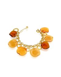 Antica Murrina - Orange Shiva - Murano Glass Charm Bracelet - Lyst