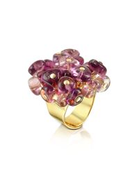 Antica Murrina - Purple Rubik - Murano Glass Drops Ring - Lyst