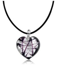 Antica Murrina - Black Passione - Murano Glass Heart Pendant - Lyst
