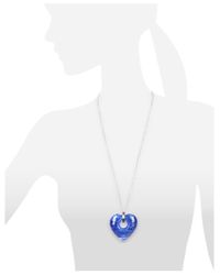 Antica Murrina | Blue Heartbeat Murano Glass Heart Necklace | Lyst
