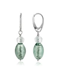 Antica Murrina - Green Babylon Murano Glass Drop Sterling Silver Earrings - Lyst