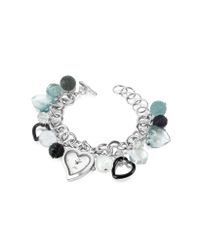 Antica Murrina - Metallic Stardust Murano Glass Heart Charm Bracelet Watch - Lyst