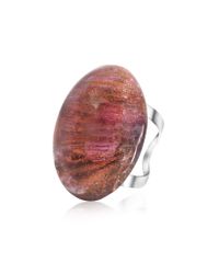 Antica Murrina - Pink Drop Oval Murano Glass Ring - Lyst