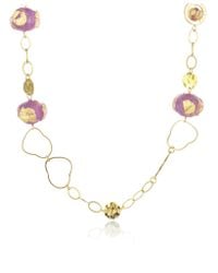 Antica Murrina - Pink Eldorado Murano Glass Stone Chain Necklace - Lyst