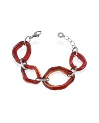 Antica Murrina | Red Broadway Iridescent Murano Glass Link Chain Bracelet | Lyst