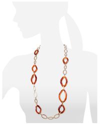 Antica Murrina - Brown Broadway Iridescent Murano Glass Link Chain Necklace - Lyst