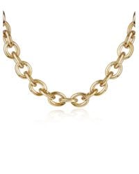 AZ Collection - Metallic Gold Plated Chain Toggle Necklace - Lyst