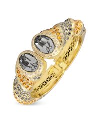 AZ Collection - Metallic Gold-plated Cuff Bracelet - Lyst