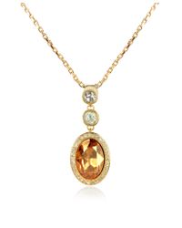 AZ Collection - Metallic Gold-plated Triple Drop Necklace - Lyst