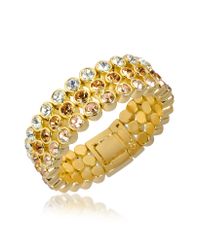 AZ Collection - Metallic Three-tone Crystal Bracelet - Lyst