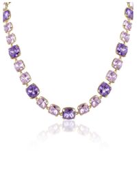 AZ Collection - Metallic Amethyst Crystal Necklace - Lyst