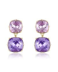 AZ Collection | Metallic Clip-on Drop Earrings | Lyst