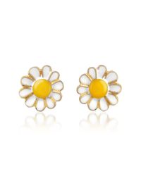 AZ Collection - Metallic Garden Line - Daisy Enamel Earrings - Lyst