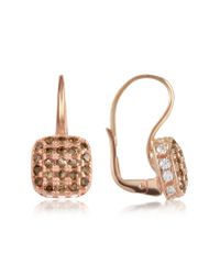 Azhar | Pink Cubic Zirconia And Sterling Silver Square Earrings | Lyst