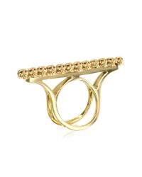 Bernard Delettrez | Metallic Golden Skulls Double Band Bronze Ring | Lyst