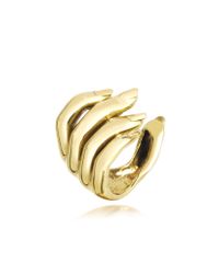 Bernard Delettrez | Metallic Goldtone Open Hand Women's Bronze Ring | Lyst