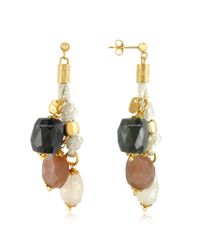 Daco Milano - Metallic Gemstone And Sterling Silver Drop Earrings - Lyst