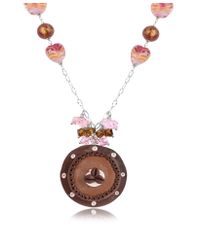 Dolci Gioie - Metallic Sterling Silver Chocolate Cake Necklace - Lyst