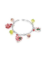 Dolci Gioie - Metallic Christmas Hearts And Stars Bracelet - Lyst