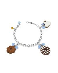 Dolci Gioie - Metallic Sterling Silver Detachable Charm Bracelet - Lyst