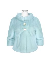 FORZIERI - Ultimate Luxury Collection Light Blue Mink Fur Two-button Jacket - Lyst