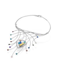 FORZIERI - Metallic Fireworks Glass Stones Sterling Silver Necklace - Lyst