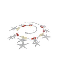 FORZIERI - Metallic Starfish Pendants Sterling Silver Gemstones Necklace - Lyst