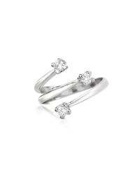 FORZIERI - Metallic 0.215 Ct Three-stone Diamond 18k Gold Ring - Lyst