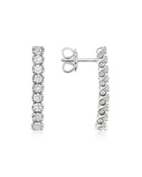 FORZIERI | Metallic 0.63 Ctw Nine-stone Drop Diamond 18k Gold Earrings | Lyst